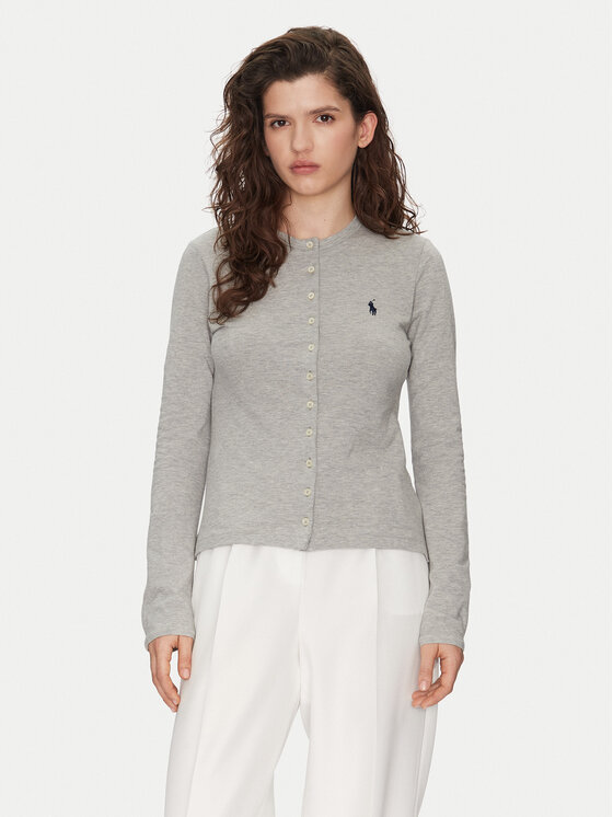 

Облегающий кардиган 211941175001 Polo Ralph Lauren, серый