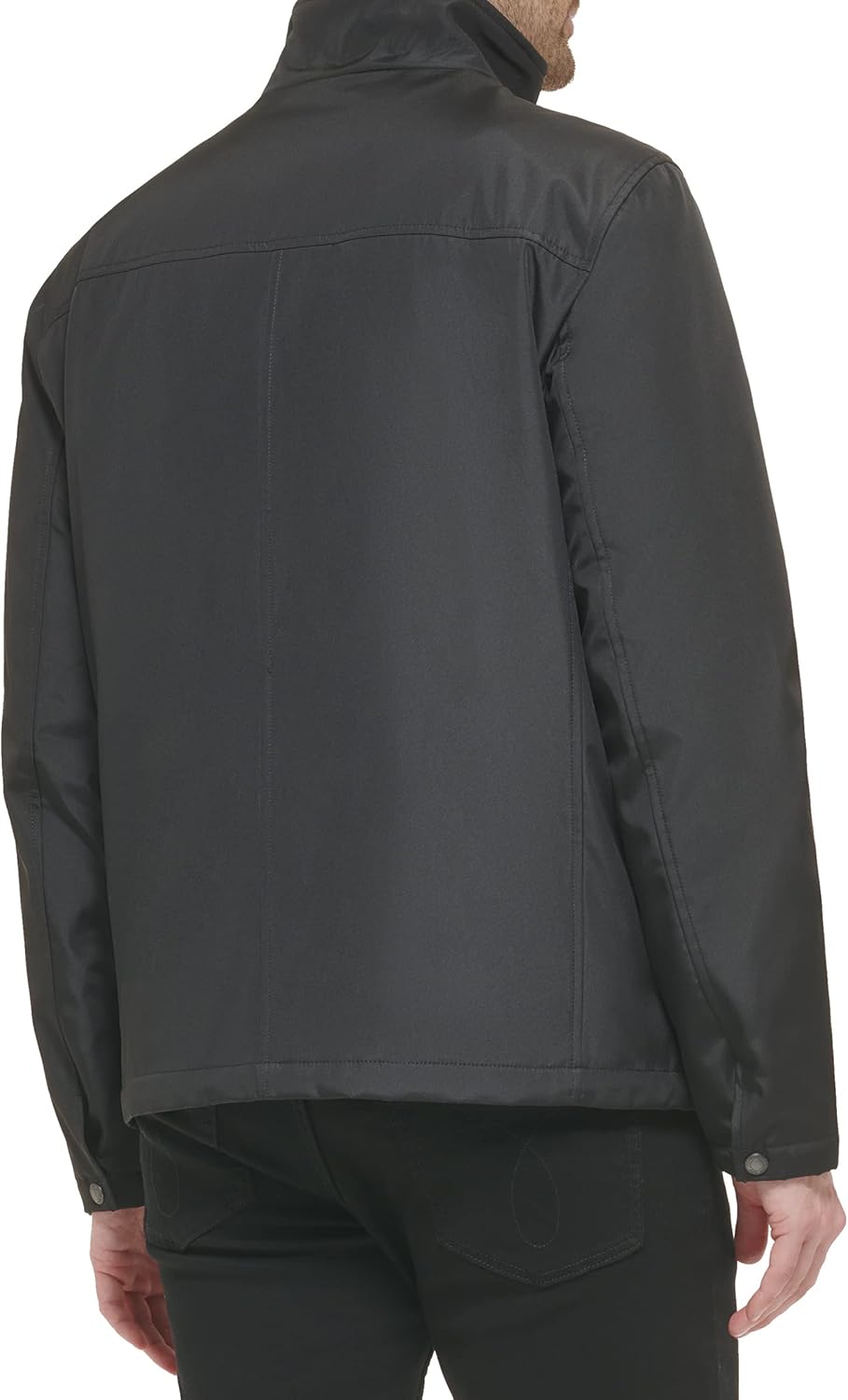 Мужская куртка Calvin Klein с воротником-стойкой из полиэстера, Stand Collar Black — фото 4