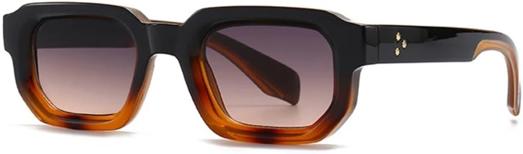 

Модные солнцезащитные очки с заклепками для женщин, солнцезащитные очки UV400 в стиле ретро с градиентом, мужские солнцезащитные очки в стиле панк UUPTTPL, Black Grey Tea