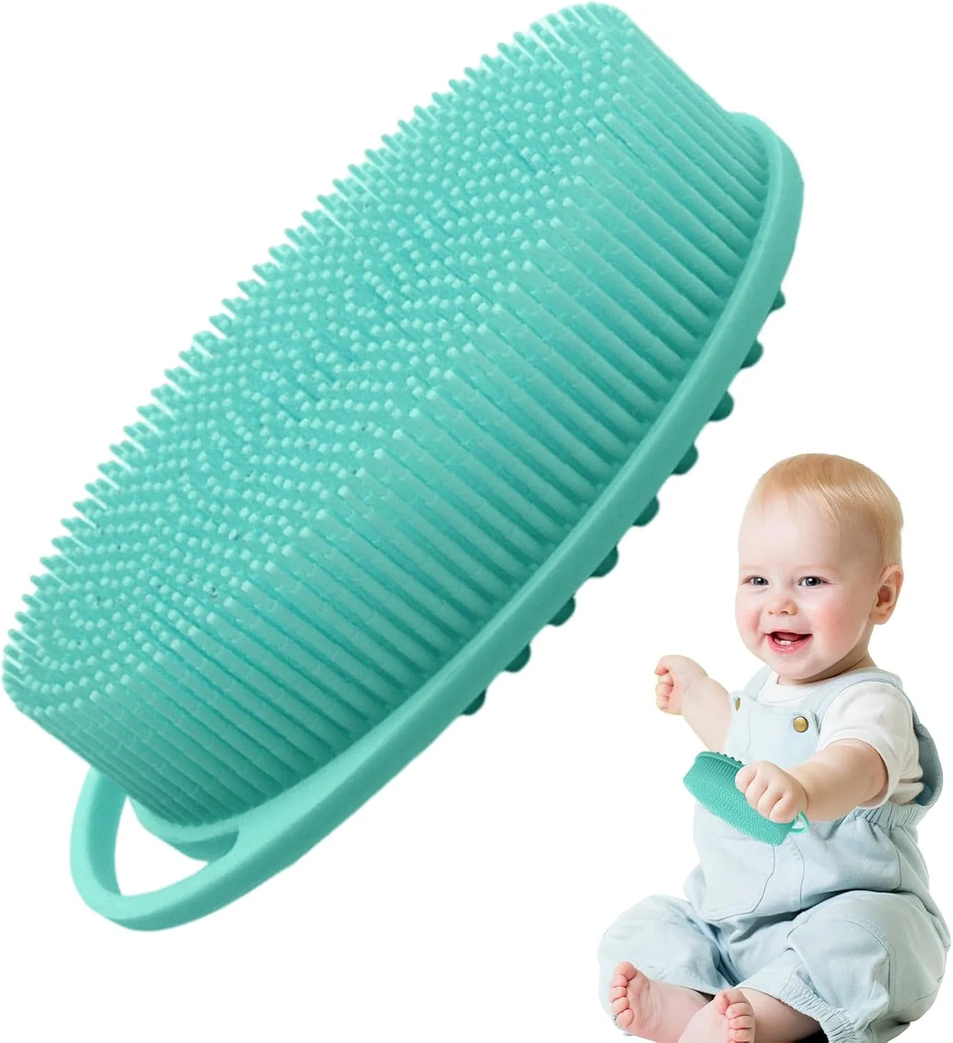 Силиконовая щетка для душа с мягкой щетиной Generisch, Green