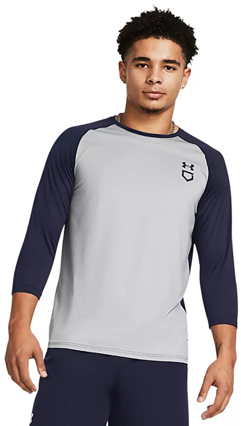 

Мужская бейсбольная рубашка с рукавом 3/4 Under Armour, серый/темно-синий