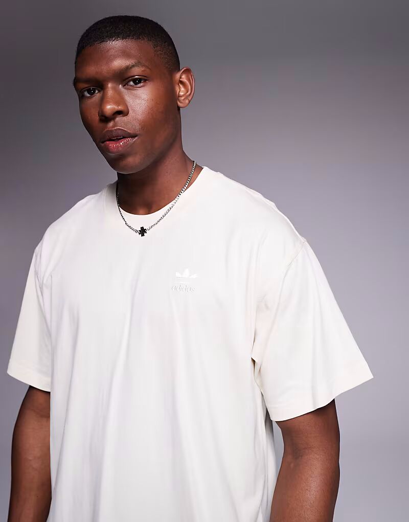 

Футболка Trefoil Essentials кремового цвета Adidas Originals, Бежевый, Футболка Trefoil Essentials кремового цвета Adidas Originals