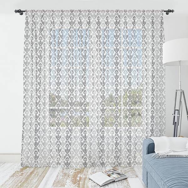 

Штора Abakuhaus Barock 2 шт, 274x180x0,5 см цвет charcoal grau und weiß