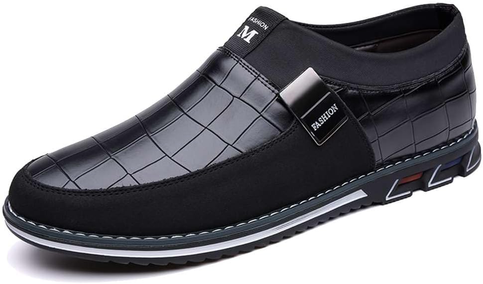 

Мужские повседневные оксфорды, офисные лоферы из кожи, модные туфли-слипоны, комфортная обувь для прогулок, вождения и работы Mitvr, черный