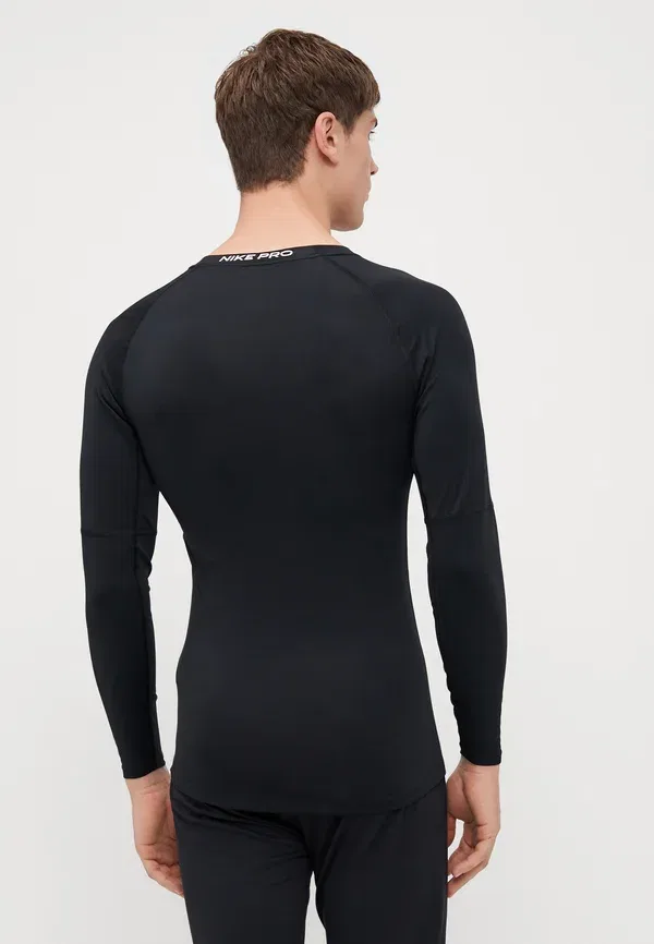Футболка Nike Performance M np df tight top ls undershirt, черный/белый — фото 3