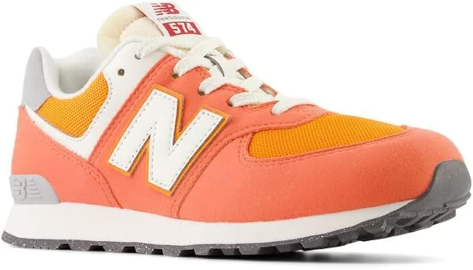 Кроссовки New Balance Kids' 574 V1 на шнуровке, красно-белый — фото 2