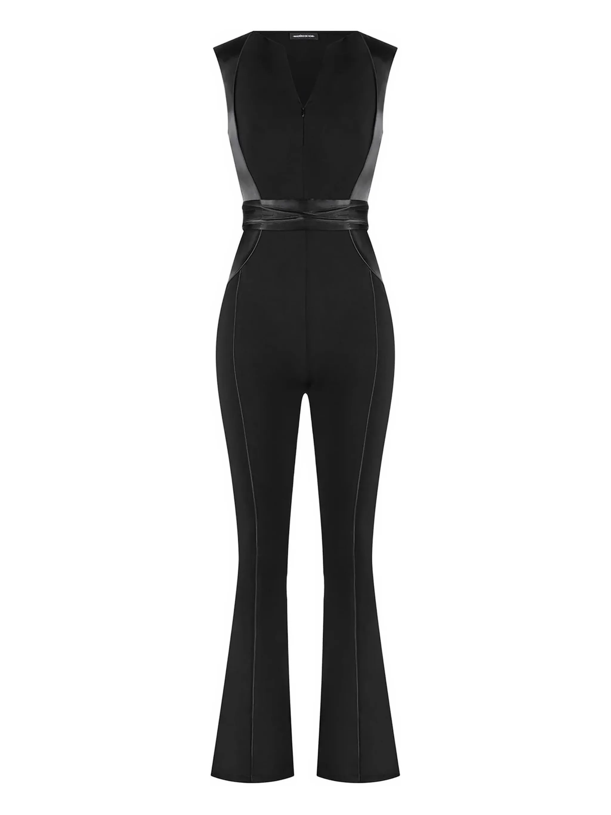 

Комбинезон с атласной отделкой Manière De Voir, черный