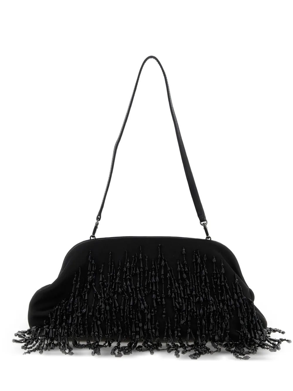 

Клатч с бахромой из бисера Alberta Ferretti, черный