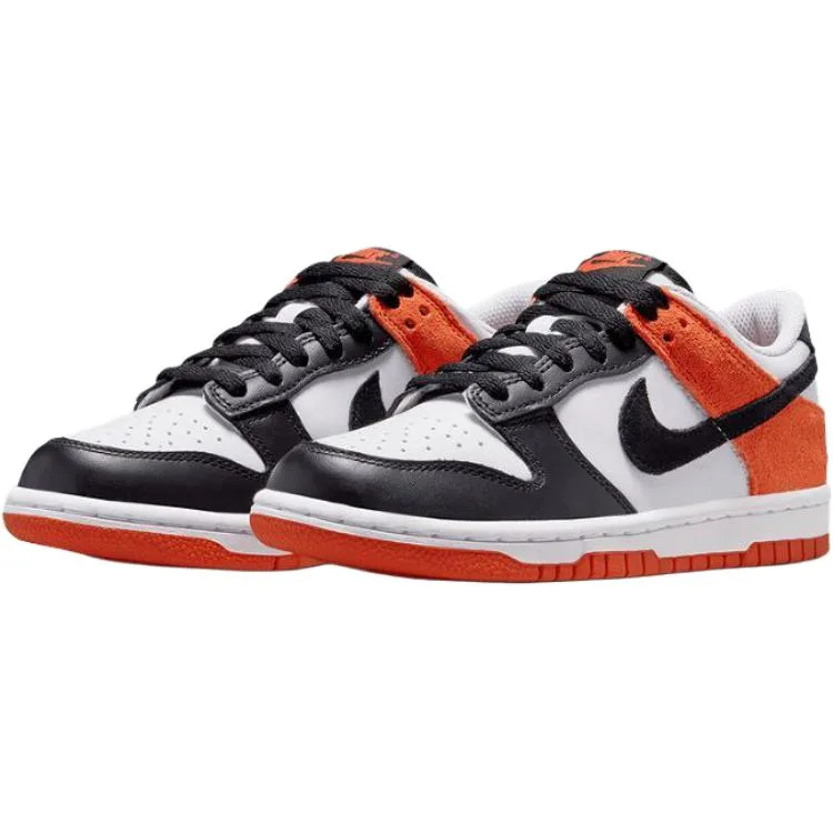 Nike Кроссовки для скейтбординга dunk low top kids' белый черный оранжевый — фото 4