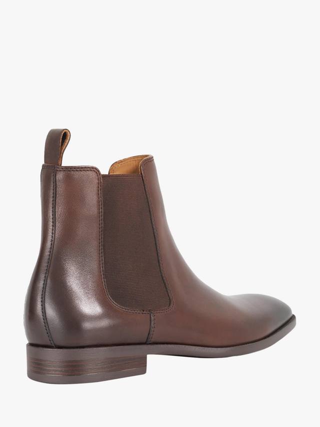 Кожаные челси ботинки Matchin с широкой колодкой Dune London, Dark Brown — фото 4