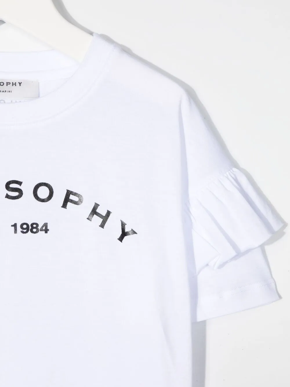 Футболка с логотипом Philosophy Di Lorenzo Serafini Kids, белый — фото 3