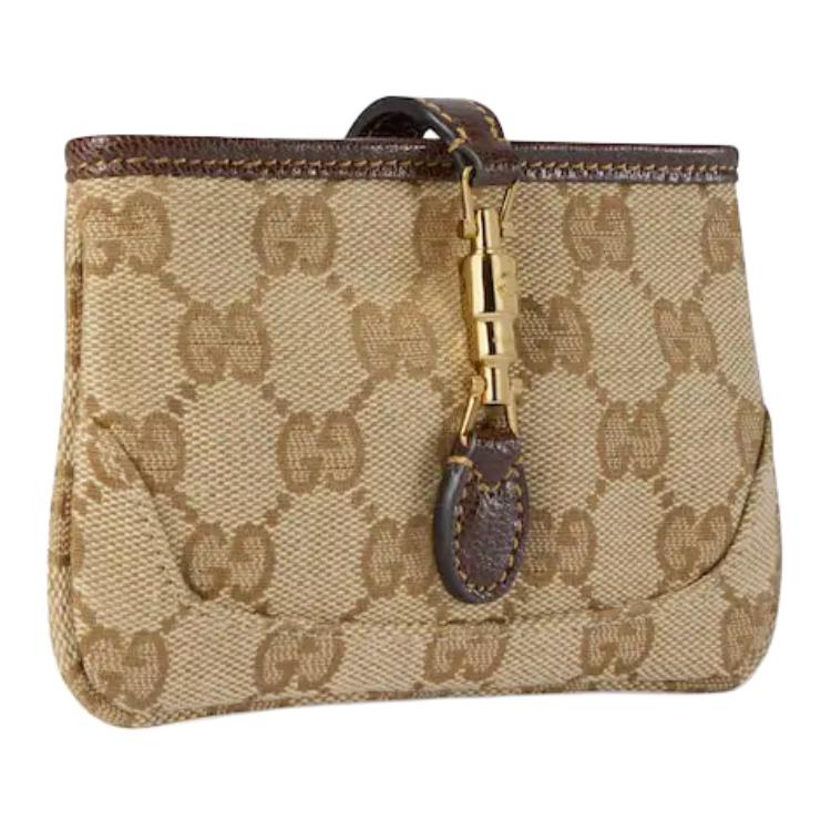 GUCCI Кошелек для ключей Jackie 1961 GG Canvas With Leather Regular Women's Sand & Dark Brown — фото 3