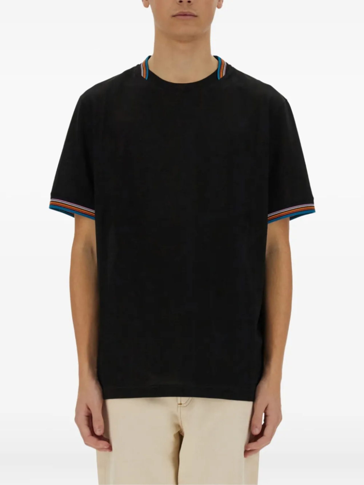 

Футболка с контрастной отделкой Paul Smith, черный