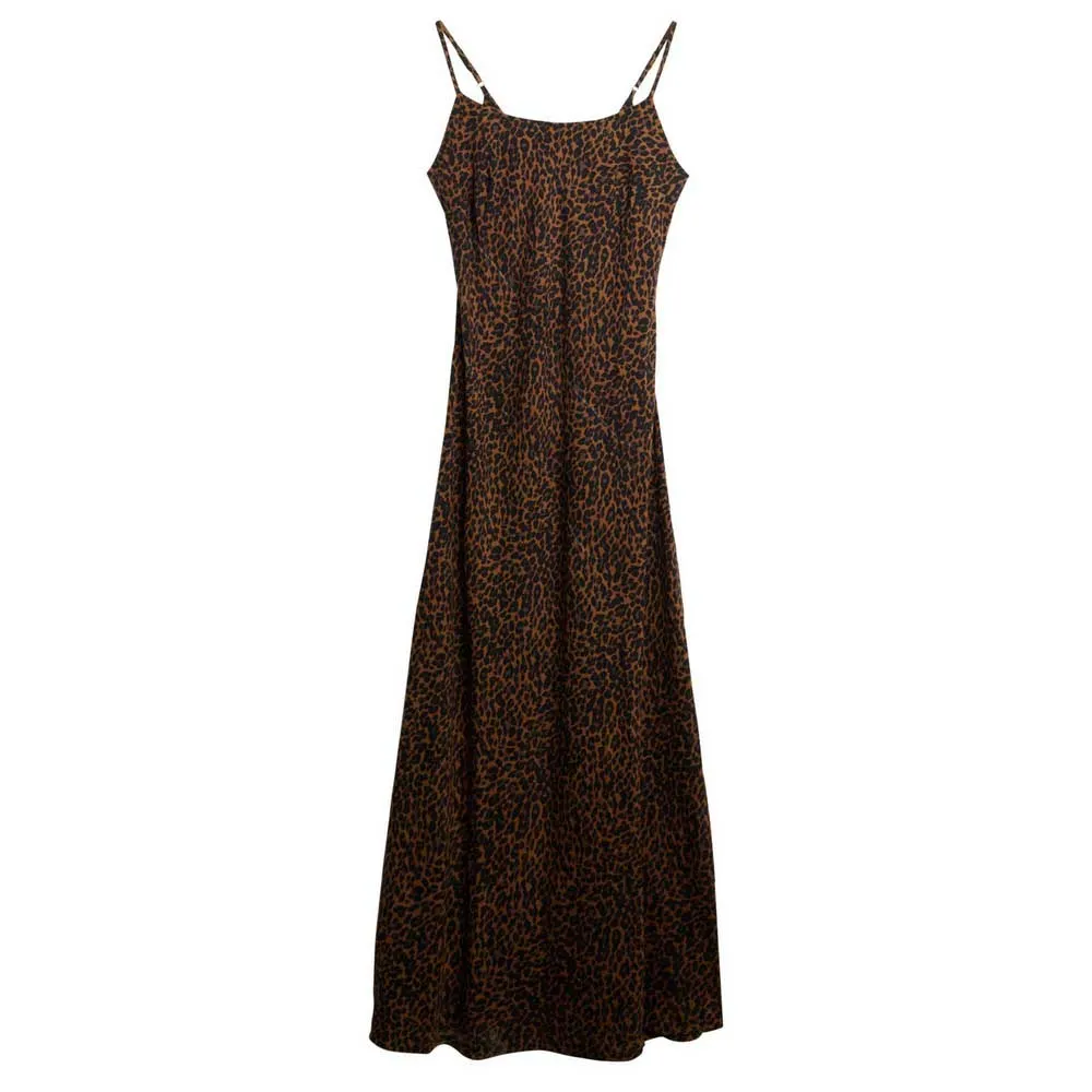 Платье Superdry Bias Cut Maxi Slip long, коричневый — фото 3