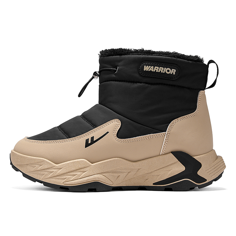 

Термоноски из ткани с противоскользящей подошвой, утепленные и с флисовой подкладкой, мужские зимние ботинки до щиколотки WARRIOR, черный хаки
