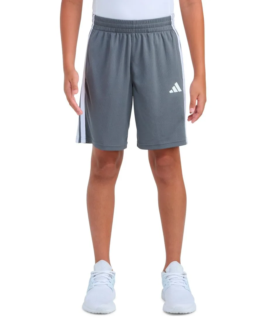 Детские шорты с эластичным поясом и шнурком, размер 8-18 Adidas, серый