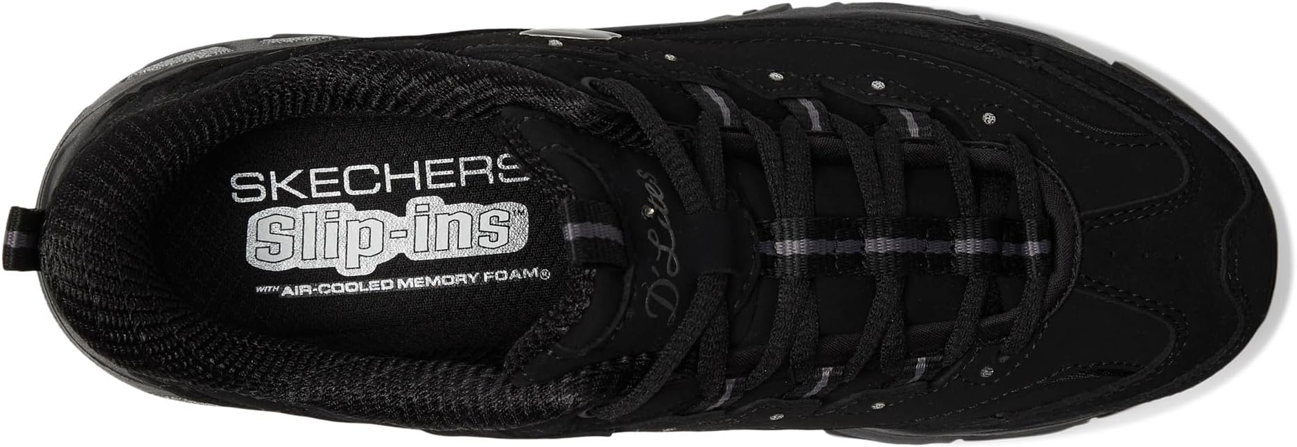 Кроссовки SKECHERS D'Lites Hands Free Slip-INS, черный — фото 2