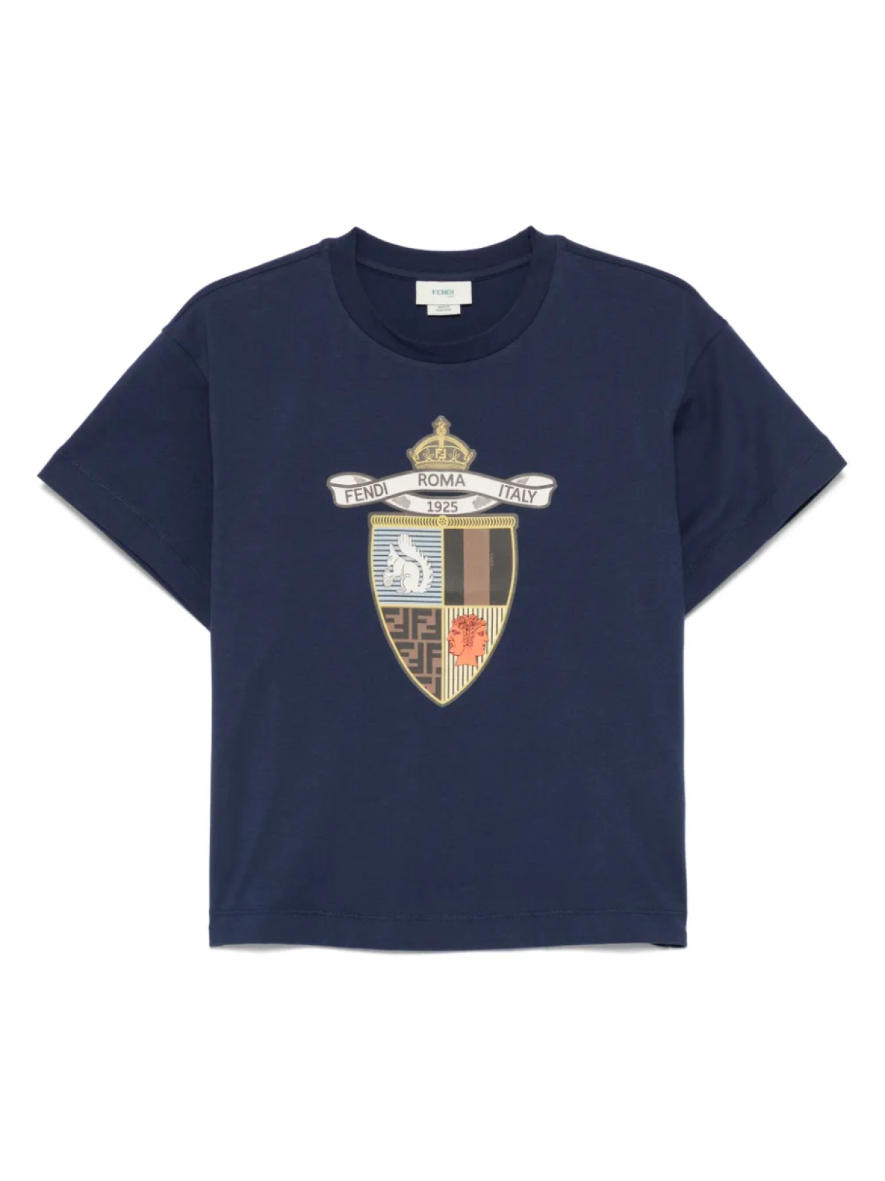 

Футболка с принтом Fendi Kids, синий