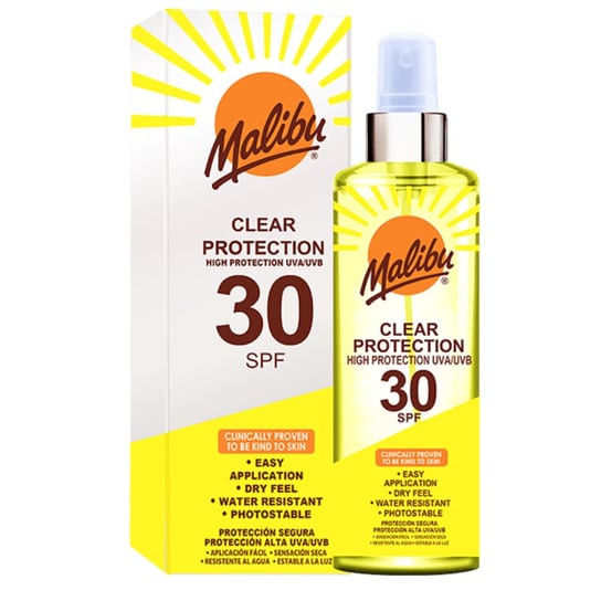 

Бесцветный защитный спрей, SPF30, 250 мл Malibu, Clear Protection