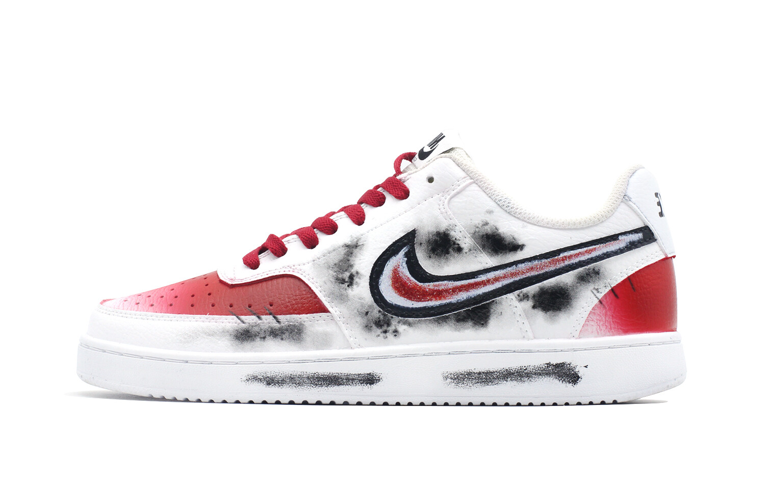 

Кроссовки Nike Court Vision 1 Skateboarding Shoes Men Low-top White/Black/Red, красный