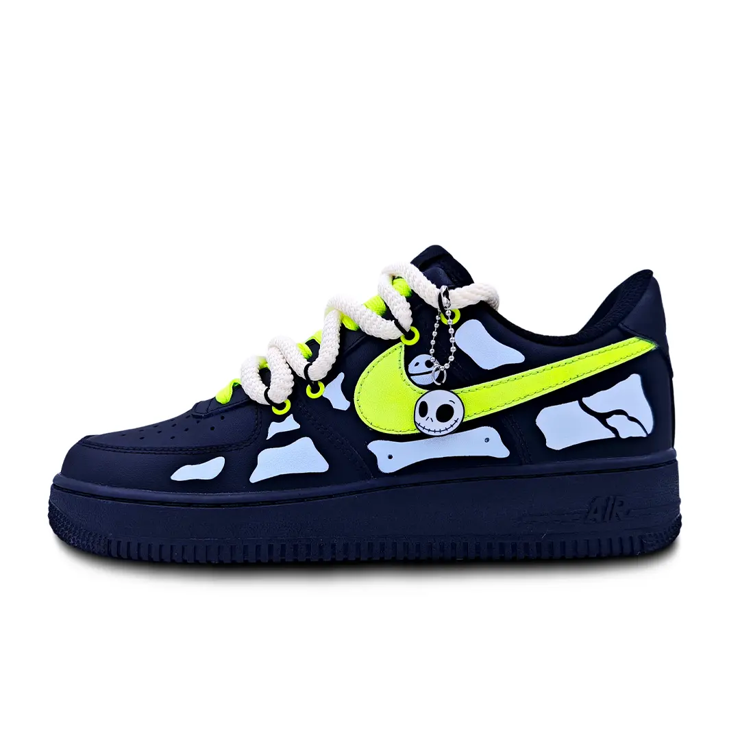 

Кроссовки Nike Air Force 1 Skateboarding Shoes Unisex Low-top Black/white/green, черный