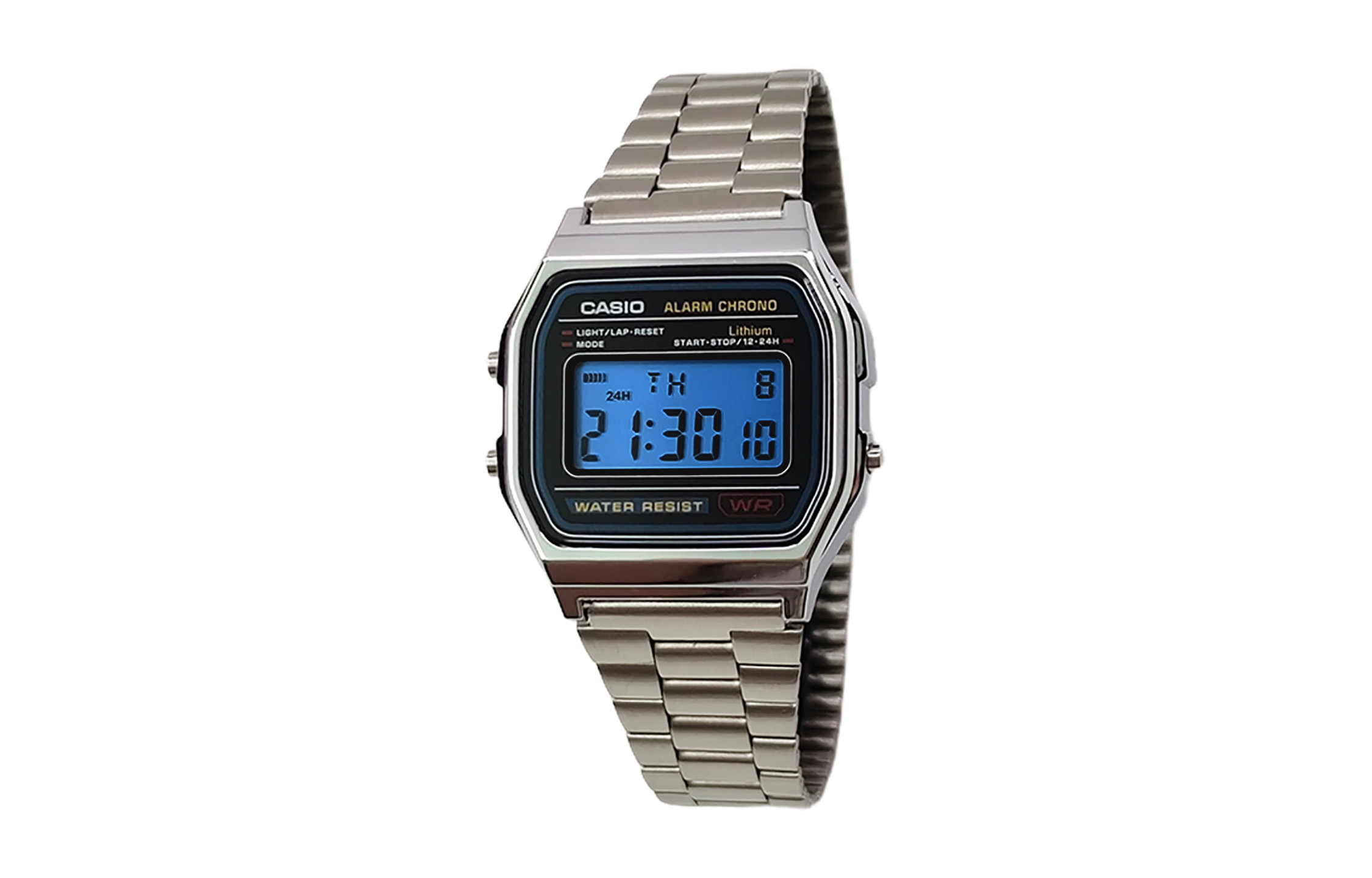 

CASIO Мужские часы Retrofit Series с кварцевым механизмом, стальной браслет, черный циферблат
