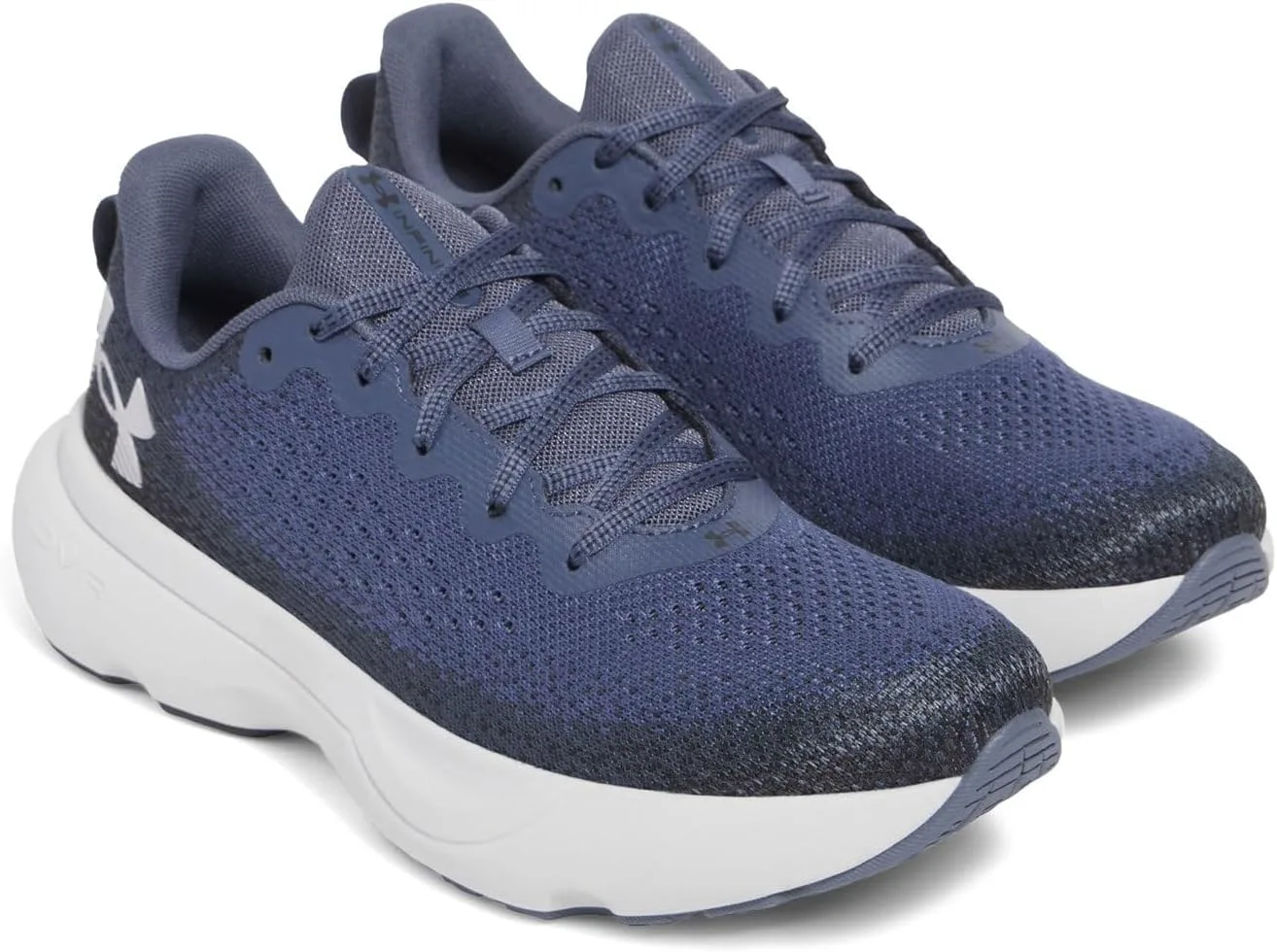 Мужские беговые кроссовки Under Armour Infinite, серый/черный/белый — фото 3