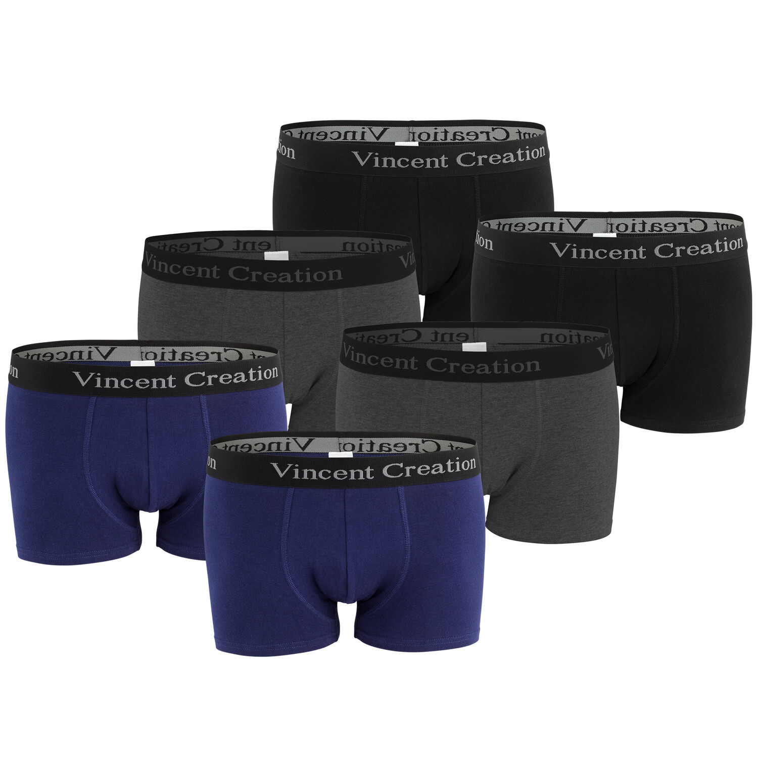 

Боксеры Vincent Creation Boxershorts-Hipster 6 Stück, цвет schwarz/grau/marine