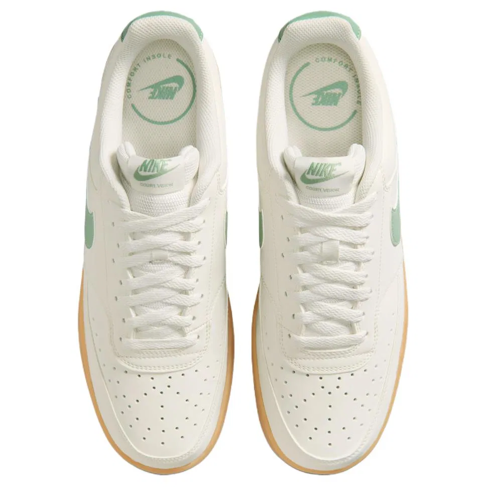 Кроссовки кожаные Nike White/Green — фото 4