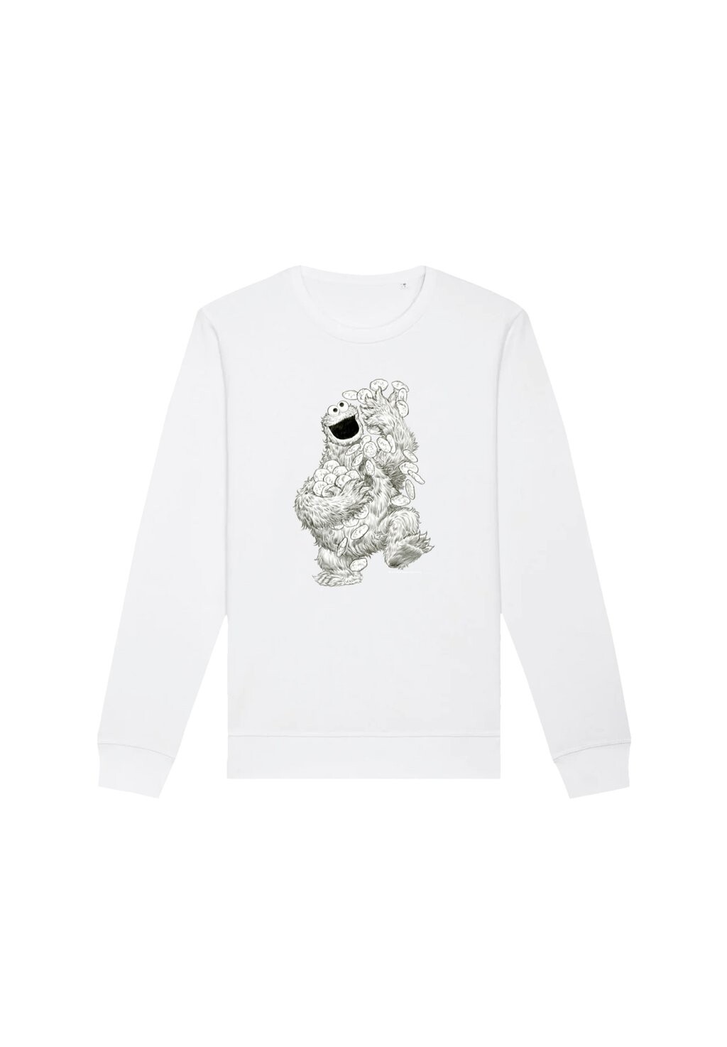 

Толстовка SESAMSTRASSE COOKIE MONSTER PENCIL DRAWING F4NT4STIC, белый