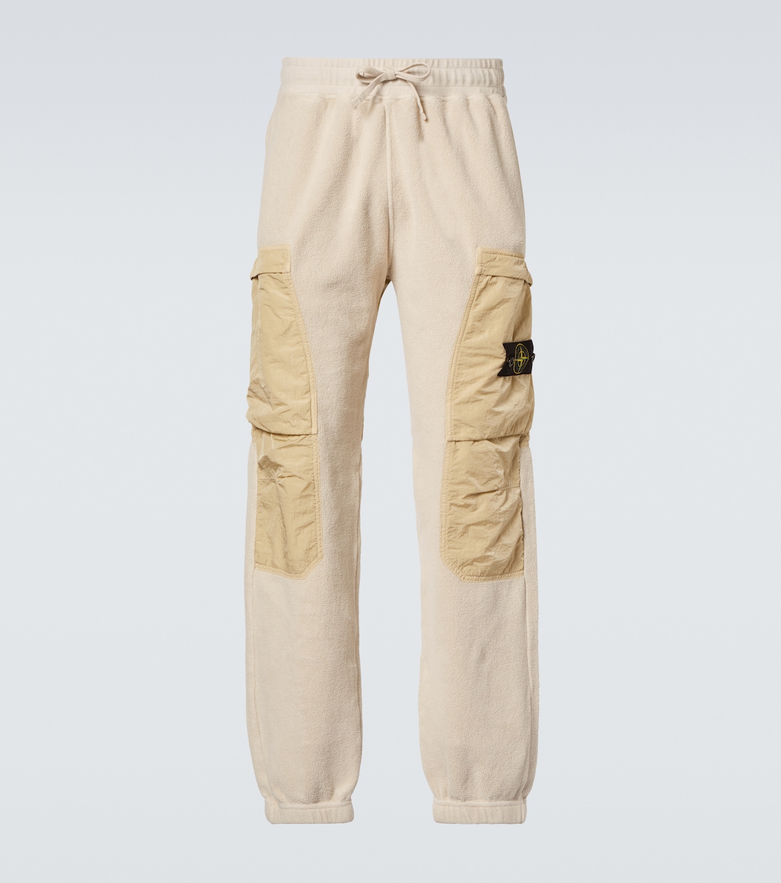 

Спортивные брюки-карго Compass из хлопчатобумажной смеси с флисом Stone Island, Plaster