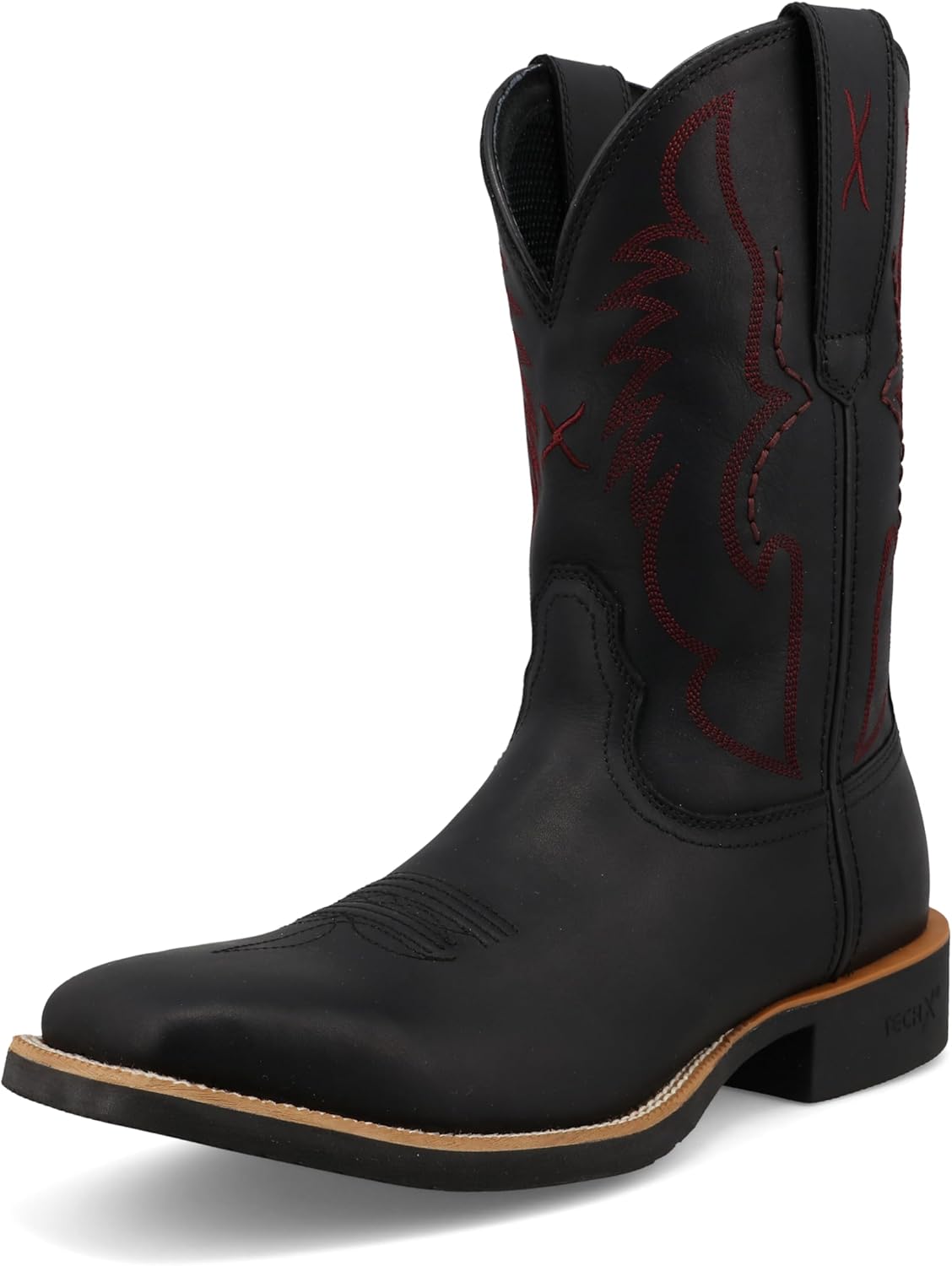 

Мужские технические вестерн-сапоги Twisted X с широким квадратным носком - Mxtp006, черный