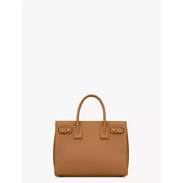Мягкая детская сумка Sac de jour с верхней ручкой Saint Laurent, коричневый — фото 4