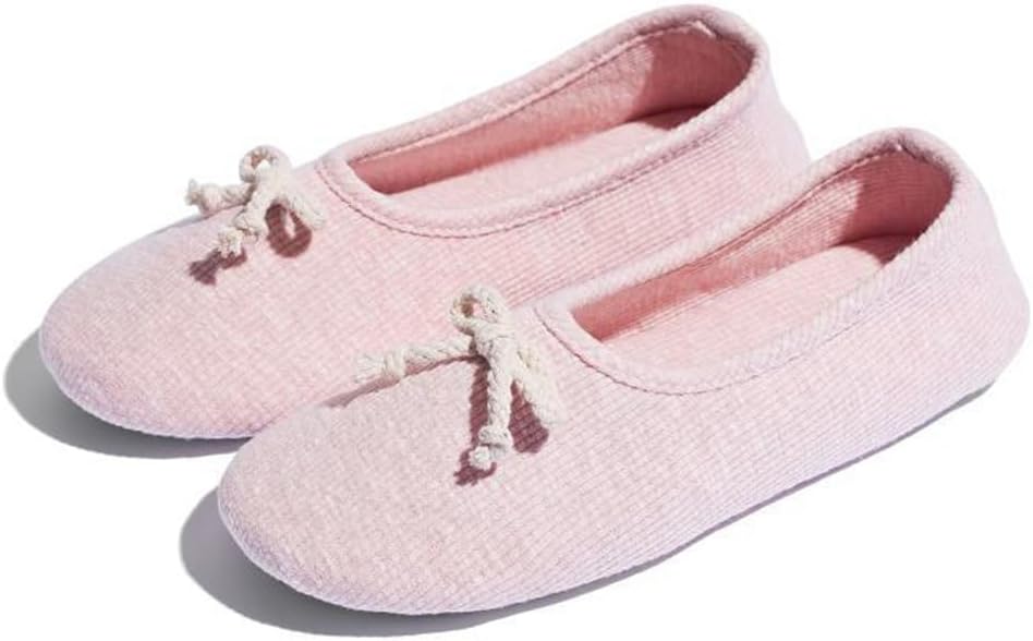 

Хлопковые дышащие нескользящие домашние тапочки Cliont с бантом для весны и лета, розовый