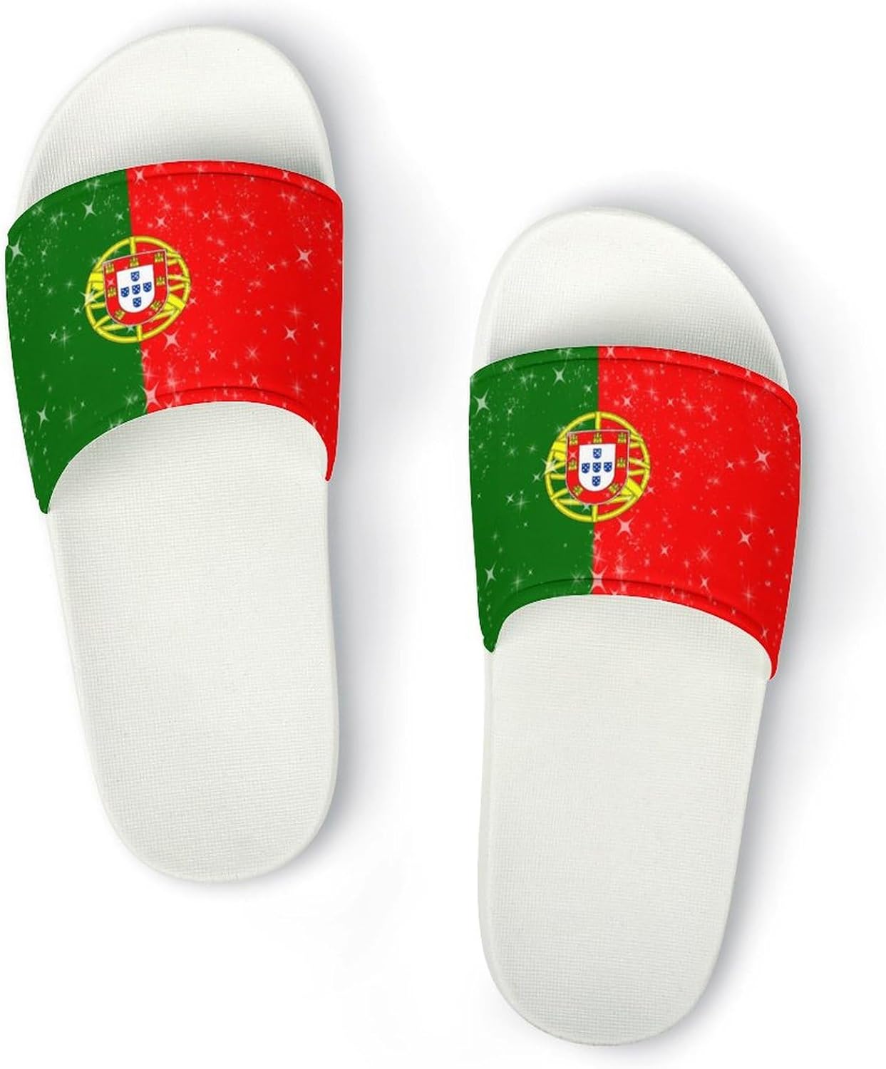 

Тапочки Glittering Stars Portugal для душа, дома, быстросохнущие, нескользящие, для ванной, бассейна, для женщин и мужчин, из ПВХ Aloewxxr, белый