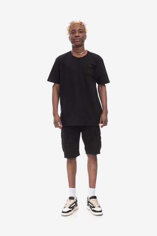 

Хлопковые шорты Ripstop Jogger Alpha Industries, черный