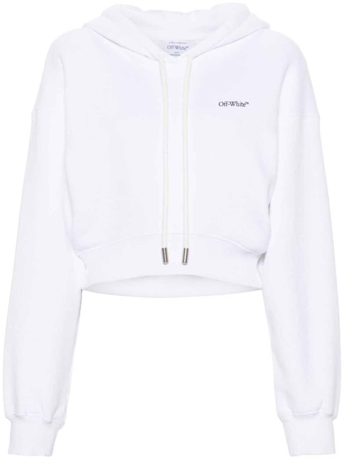 

Off-White укороченное худи с цветочным принтом, белый