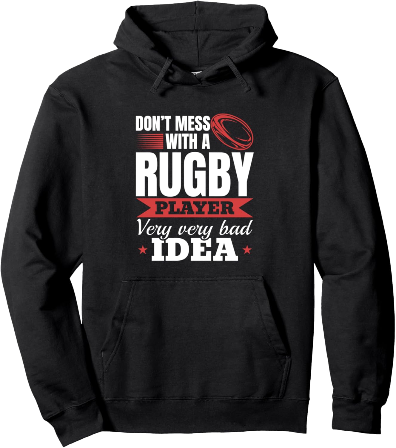

Худи с забавными цитатами о регби от регбистов Funny Rugby Sayings, черный
