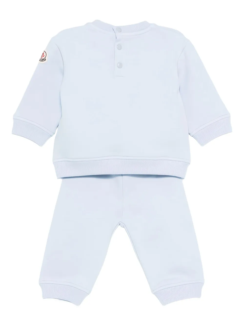 Спортивный костюм с вышитым логотипом Moncler Enfant, синий — фото 2