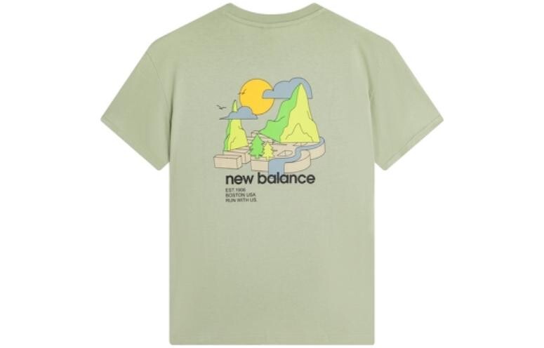 

Футболка мужская зеленая New Balance, зеленый