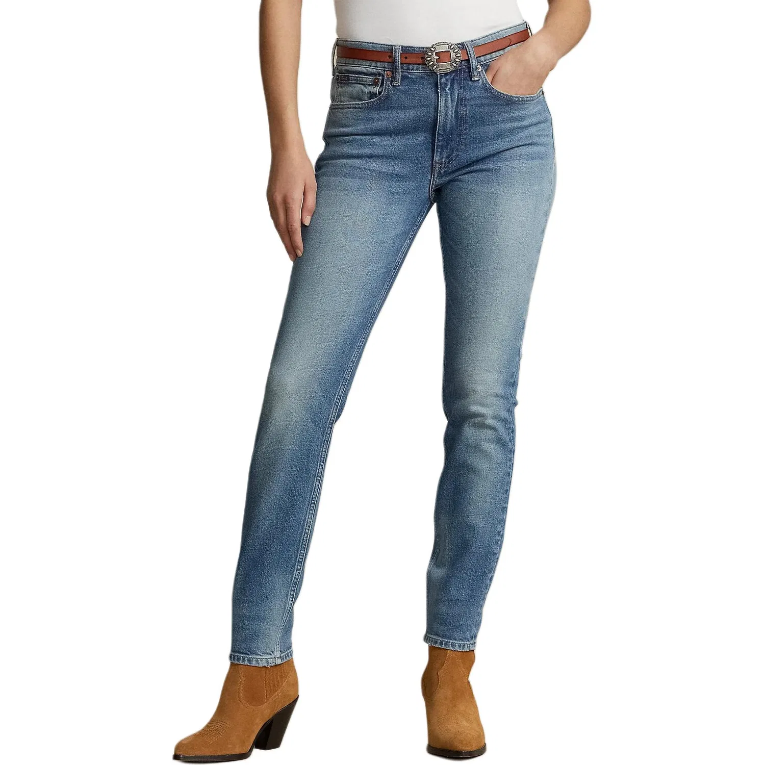 Джинсы SS25 Slim Fit Women's Polo Ralph Lauren, Blue — фото 4