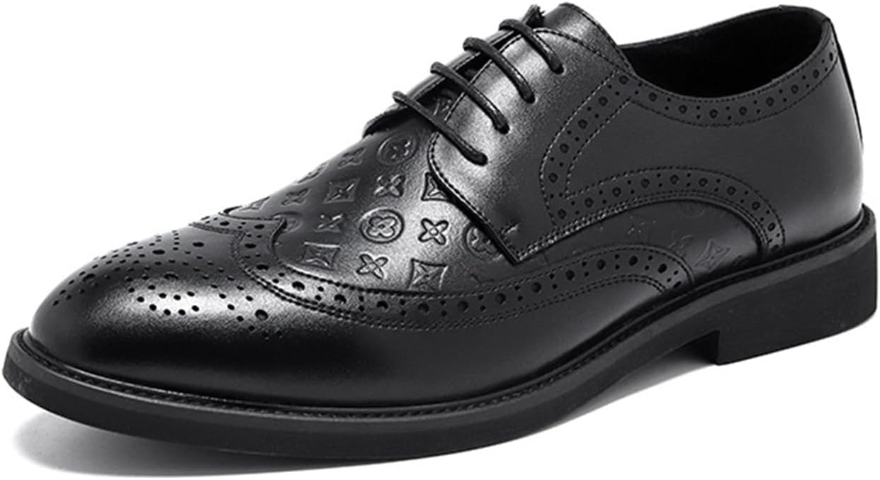 

Мужские классические оксфорды KYOESCAI с шнуровкой, броги с ловой носочной стойкой, удобная обувь для свадьбы и бизнеса, черный