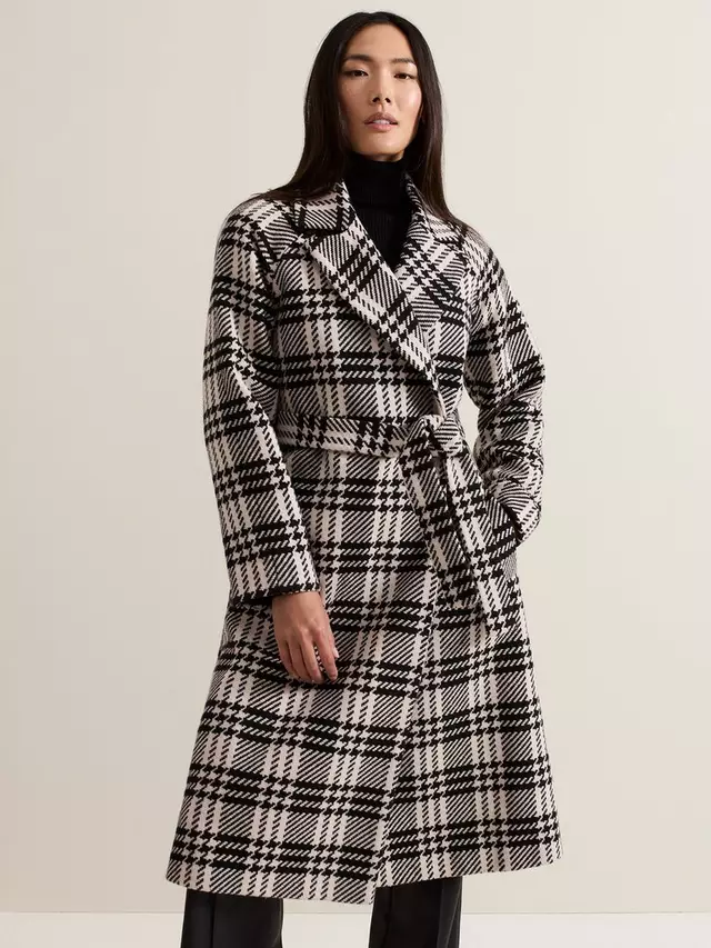 

Пальто Phase Eight Cassie Wool Blend Dogtooth, цвет black/ivory