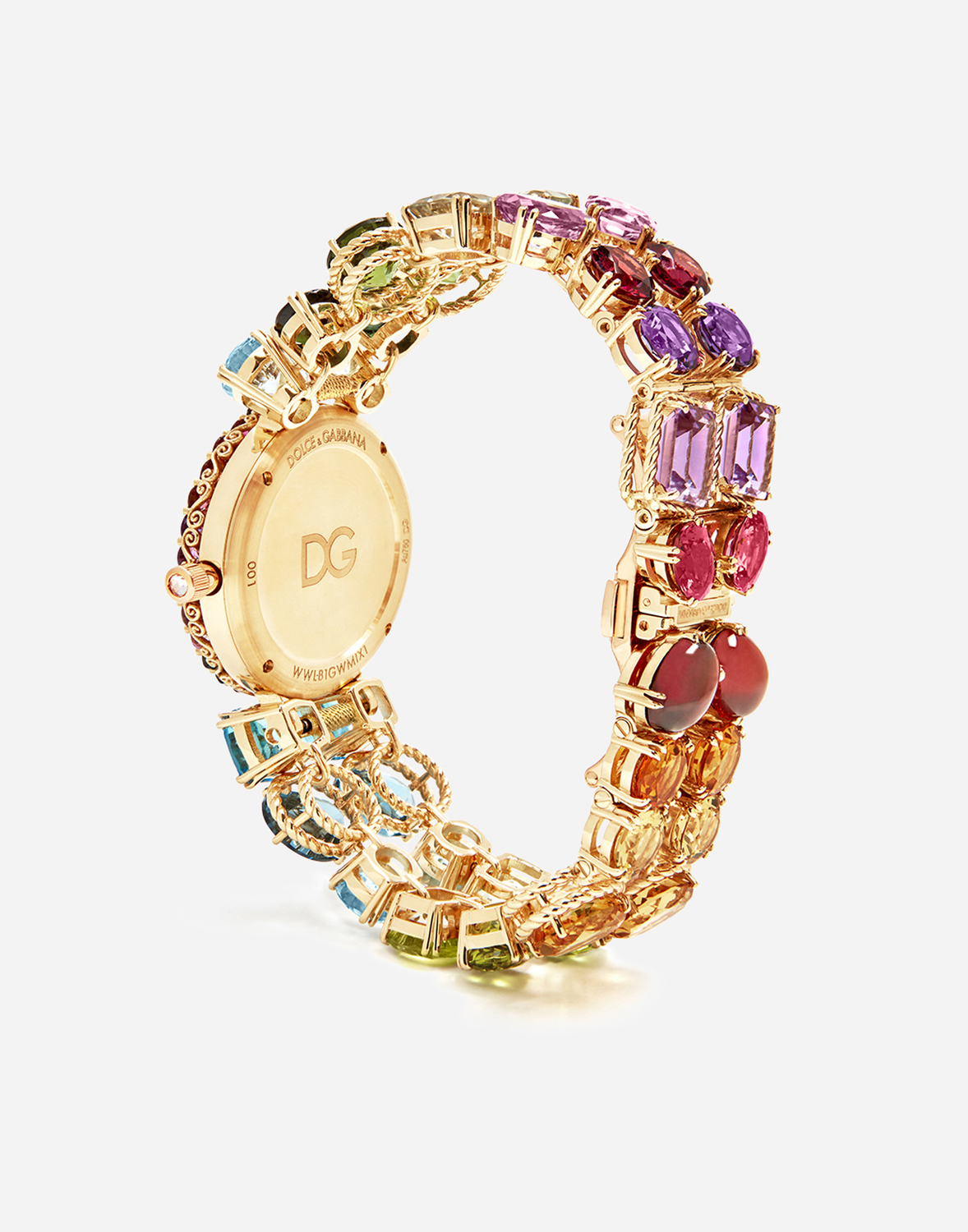 Часы rainbow  18-каратное желтое золото и разноцветные драгоценные камни Dolce & Gabbana, золото — фото 2