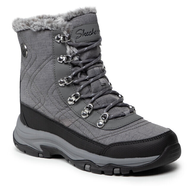 Ботинки женские Skechers Cold Blues на шнуровке с мехом, серый