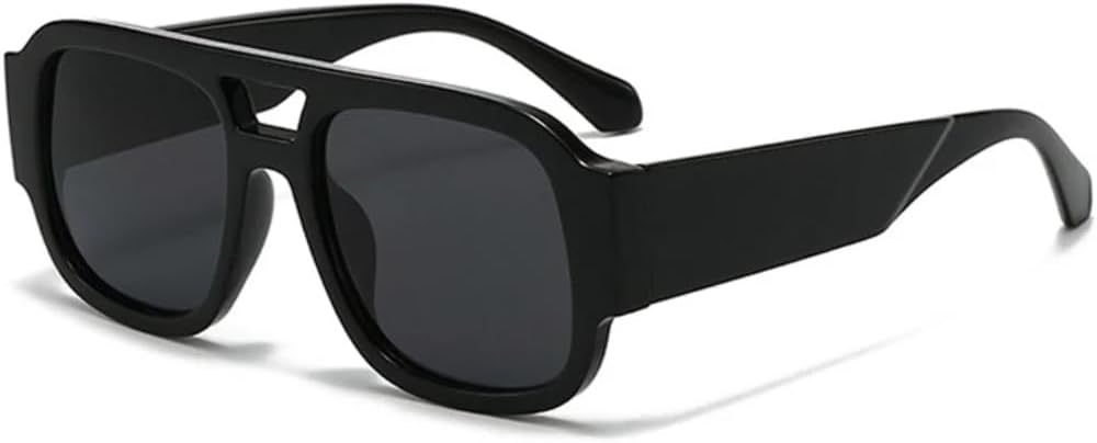 

Модные женские солнцезащитные очки с двойной перемычкой, ретро-стиль, леопардовый принт, мужские солнцезащитные очки с защитой от УФ-излучения UV400 SZVVBKK, Black Grey