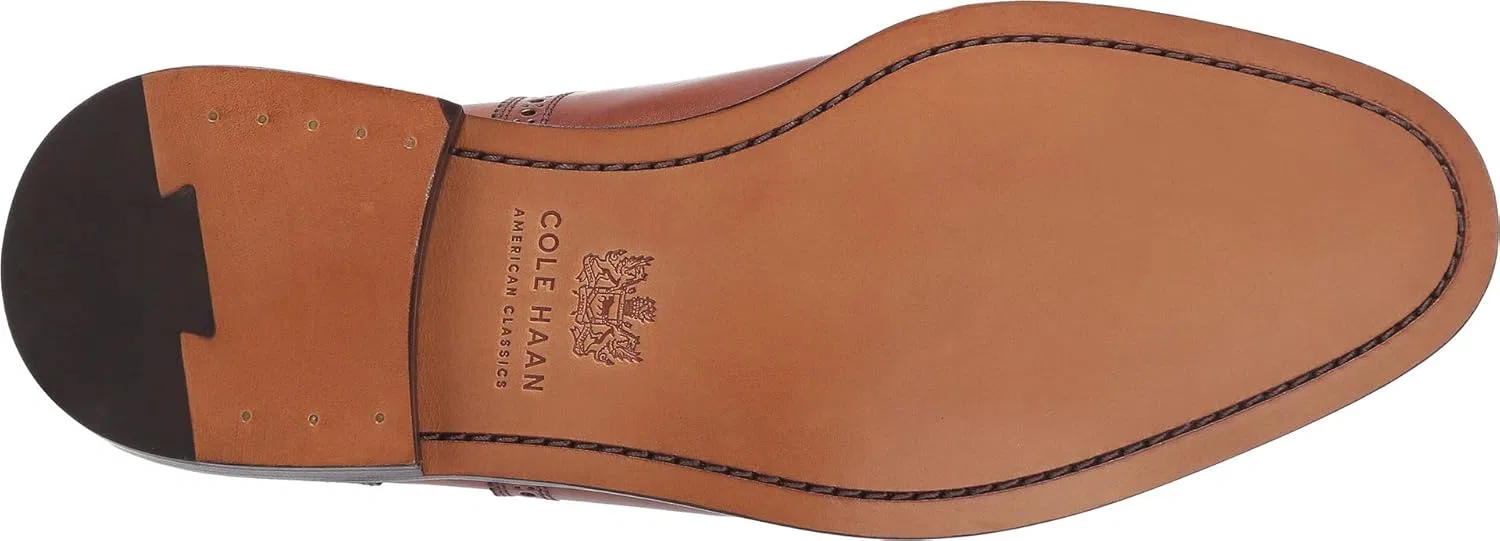 Мужские туфли-оксфорды Cole Haan Kneeland Brogue с перфорацией на мыске, British Tan — фото 4