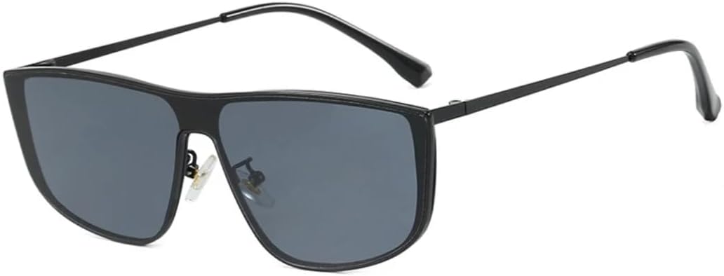 

Модные солнцезащитные очки в стиле металл-панк для женщин, винтажные, качественные, для мужчин, для активного отдыха, спорта и путешествий, с защитой от УФ-излучения UV400 VVTWSSW, Black Gray