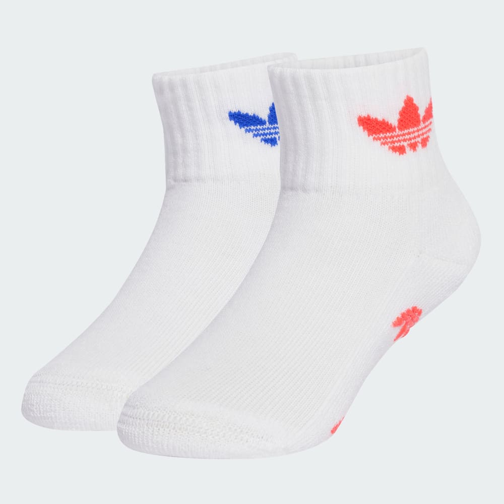 

Носки Adidas Anti-Slip Socks 2 Pairs Kids, цвет White/Lucid Blue/Lucid Red