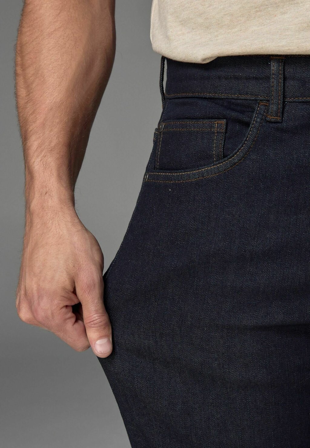 Джинсы зауженного кроя CLASSIC STRETCH REGULAR FIT Next, синий — фото 3